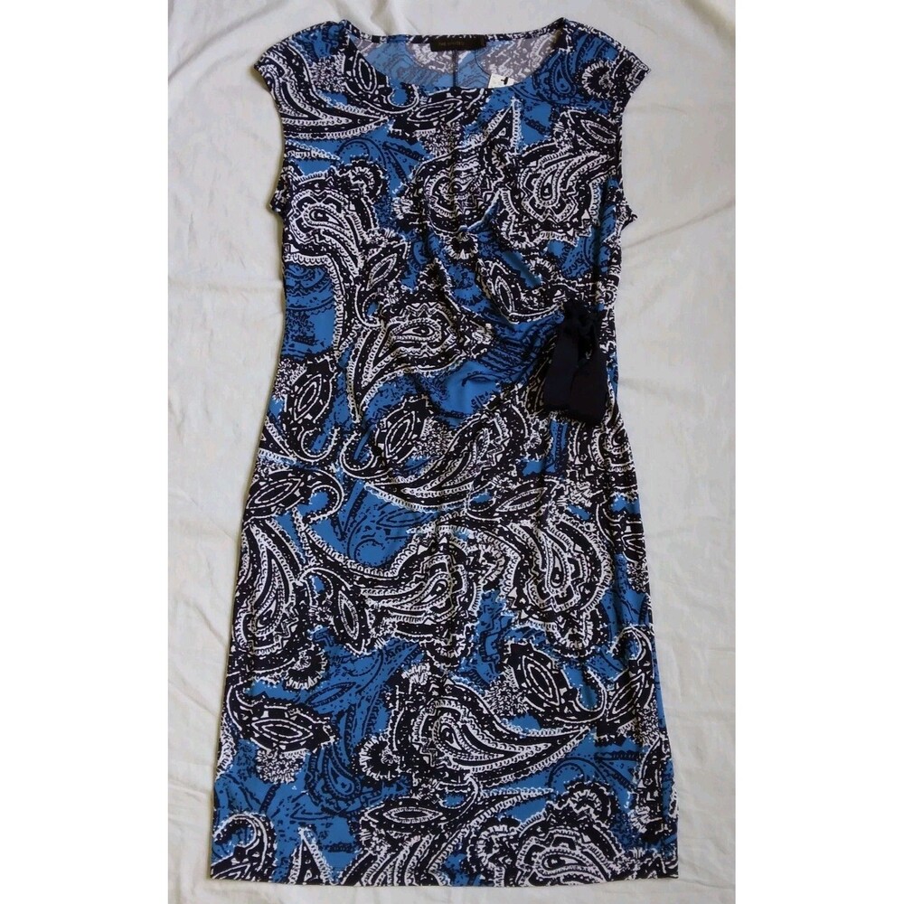 The Limited Dress Blue Black White Workwear Career Casual Women's Size L New
